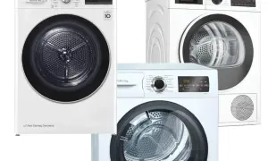Tres secadoras de ropa de diferentes marcas: LG, Bosch y Balay. Muestran distintos tipos de secadora de ropa.