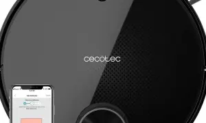 Robot aspirador Cecotec Conga con app para seleccionar habitaciones. Facilita cambiar wifi y programar limpieza.
