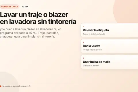 Guía para lavar un traje o blazer en lavadora sin tintorería. Aprende a cuidar tu ropa delicada.