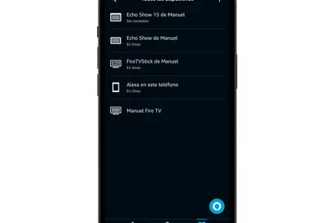 Lista de dispositivos Alexa. Aquí puedes ver cómo cambiar el wifi de Alexa en tu teléfono o Fire TV.