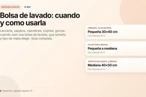 Guía para usar la bolsa de lavado: protege tu lencería y prendas delicadas con el programa delicado lavadora adecuado.