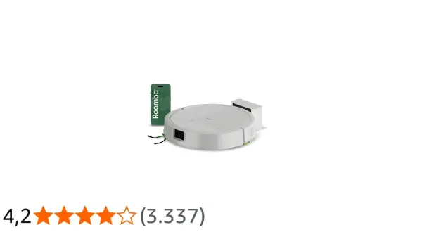 Robot aspirador Roomba blanco con base de carga y tarjeta verde. ¿Problema error 16?