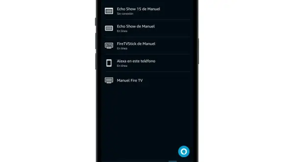 Lista de dispositivos Alexa. Aquí puedes ver cómo cambiar el wifi de Alexa en tu teléfono o Fire TV.