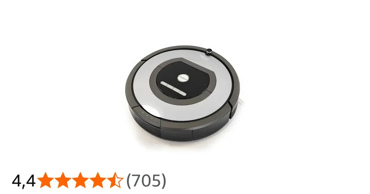 Robot aspirador iRobot Roomba, con botón "CLEAN". Si aparece un **error 6 Roomba**, puede ser por un problema en las ruedas.