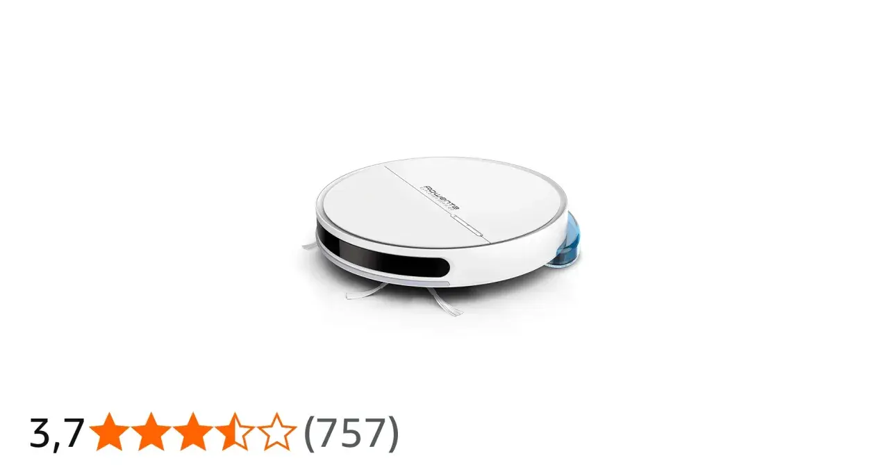Robot aspirador Rowenta Explorer Serie 60 blanco, listo para conectar wifi y limpiar tu hogar.