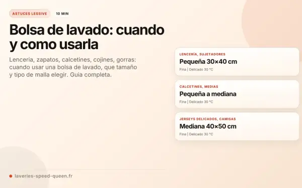 Guía para usar la bolsa de lavado: protege tu lencería y prendas delicadas con el programa delicado lavadora adecuado.